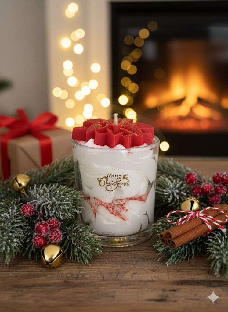 Mini bougie Noël parfum Fleur de Noël