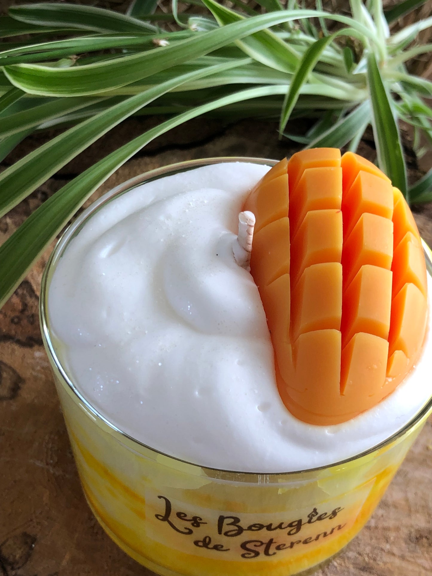 Bougie gourmande parfum mangue