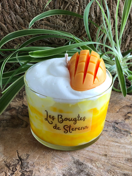 Bougie gourmande parfum mangue